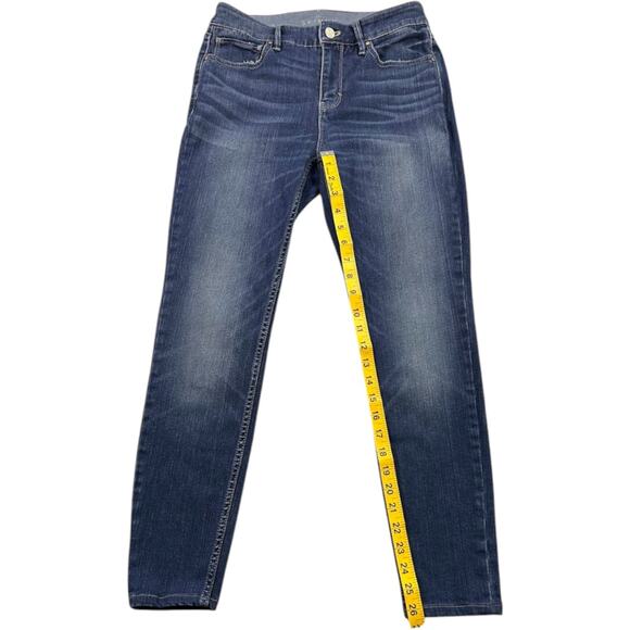 White House Black Market Women's High Rise Skinny Jeans Medium Wash 2 Regular - Picture 3 of 3